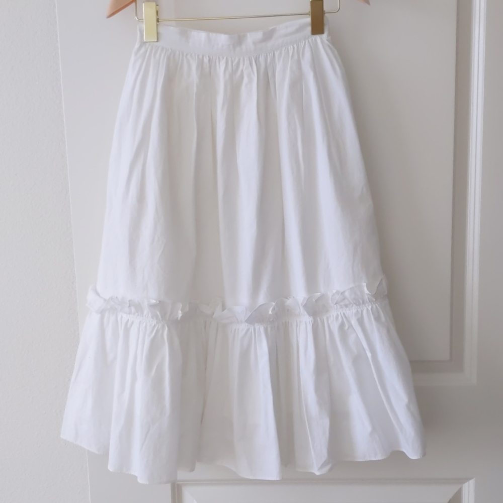 White midi skirt